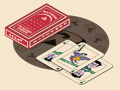 Batman playing cards vector illustrator design