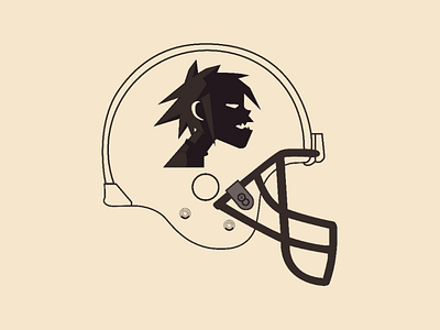 Gorillaz one Helmet vector illustrator design