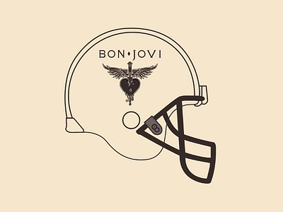 Bon Jovi Helmet vector illustrator design