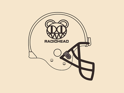 Radiohead helmet vector illustrator design