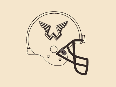 Wings helmet vector illustrator design