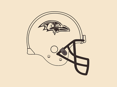 Ravens helmet vector illustrator design