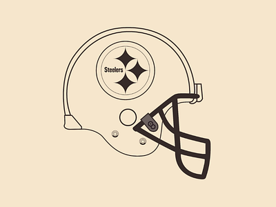 football helmet drawing steelers
