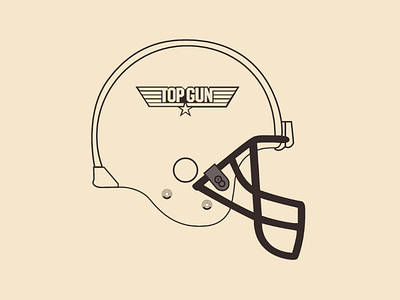 Top Gun helmet vector illustrator design