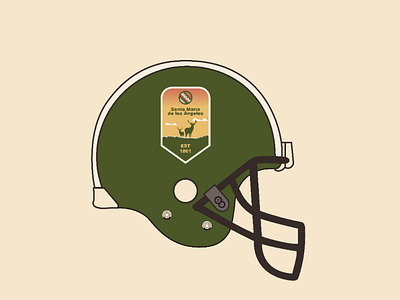 Santa María helmet vector illustrator design