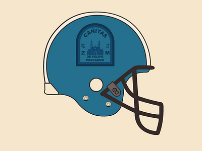 Cañitas helmet vector illustrator design