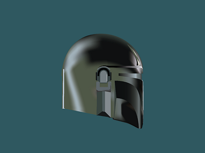 Mandalorian helmet vector illustrator design