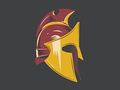 Spartan helmet vector illustrator design