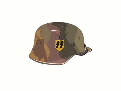 WWII helmet vector illustrator design