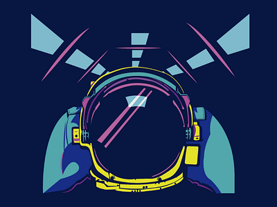 Space helmet color design helmet illustrator space vector