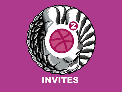 Dribbble invites design dribbble dribbblers illustrator invite vector