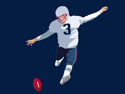 Kick off 3 color design football game illustrator kickoff nfl patriots player vector
