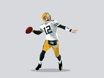 Aaron Rodgers art artist ball color design designer greenbay illustrator new nfl nfl100 packers player quarterback touchdown vector