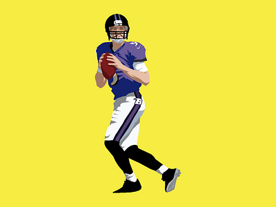 Joe Flacco baltimore design game helmet illustration illustrator nfl pass quarterback ravens superbowl vector