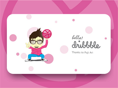 hello Dribbble art character dribbble illustration vector