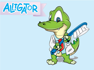 Dr. Alligator wants to brush your teeth alligator art character design dribbble illustration vector