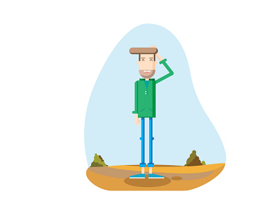 The man art character computer creative design dribbble graphic illustration vector