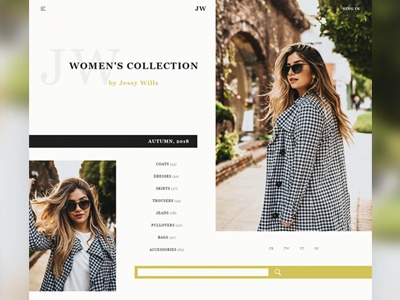 Women's clothing store website clothingstore design first screen graphic design material design minimalism onlinestore ui uitrends uiux uiuxdesign web design website
