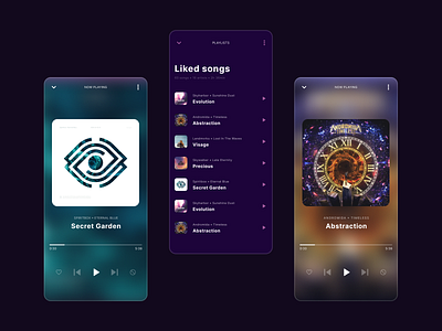 Music player app 3/3 figma music music player ui