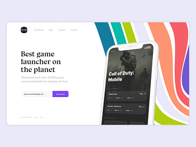 Game Launcher Landing Page