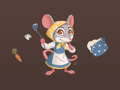 Chef Little Mouse / Teremok animals cereal characters chef cook cubs culinary cup deadstiks illustrations illustrator kids kids illustration kindergarten mouse pan photobook teremok