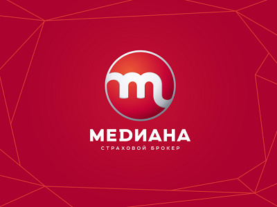 Mediana Logo design graphic design insurance insurance broker insurance company logo logotype red