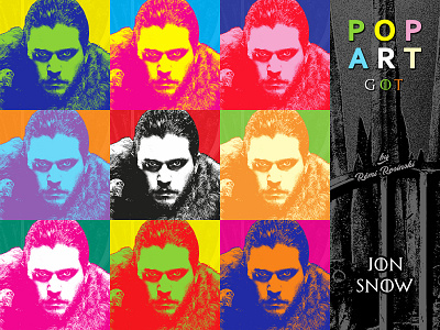 Pop Art GOT Jon Snow game of thrones got grrm harington hbo illustration jon jon snow kit kit harington pop art popart rosinski rémi rémi rosinski snow