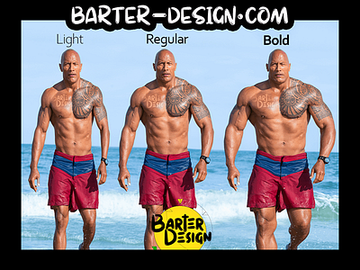 Barter Design Dwayne Johnson The Rock Light Regular Bold
