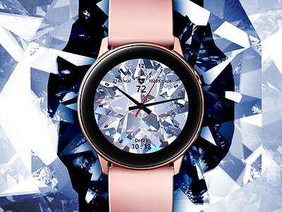 Diamond Gemstone - Samsung Galaxy Watch 3d chic dark date diamond elegant gem gemstone heart illustration princess rosinski rémi rémi rosinski samsung samsung galaxy time watch