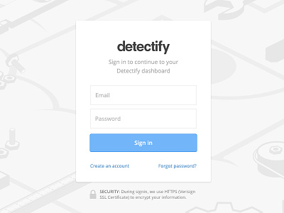 Complete signup process dashboard detectify in input login process security sign signup ux web