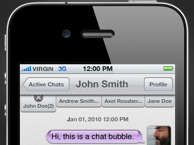 Early concept/sketch of tabs system chat fast ios iphone sketch tabs ui user ux