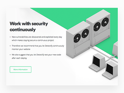 Terminals 3d computer detectify header logo security startup web