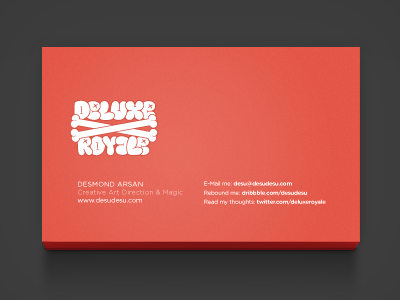 Deluxe Royale Business Card Back back branding business business card card deluxe deluxe royale design identity logo profile royale stationary