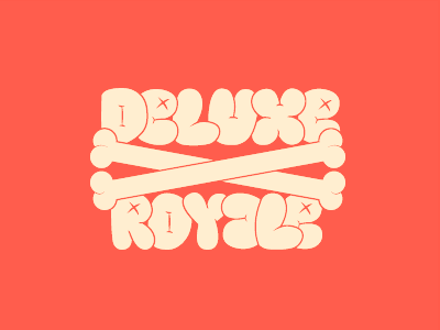 Deluxe Royale Logo bones brand branding bubbles hero identity logo sign