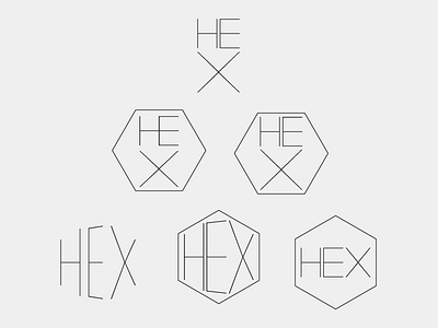 Node Knockout Logo WIP hairline hex hexagonal hexagone knockout logo logotype node node.js thin type wip