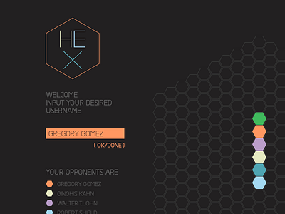 Hex Node Knockout Game Page color colours game gameplay hairline hex hexagonal hexagone identity knockout logo logotype node node.js thin type web webdesign wip