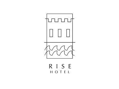 Rise Hotel Logo branding logo minimalist