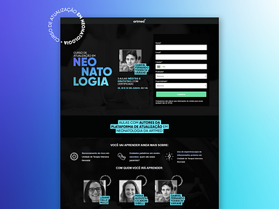 Landing Page - Curso Neonatologia design landing page ui