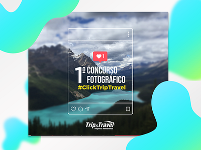Social Media Trip & Travel card design facebook instagram travel
