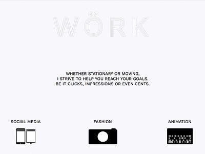 The Work Page clean design graphic minimal portfolio ui web website white