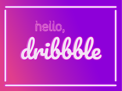 Dribbble Neon Debut debut neon text