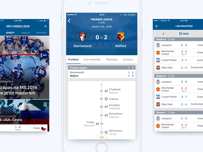 Sport.sk - app application casestudy sport sport.sk ui ux