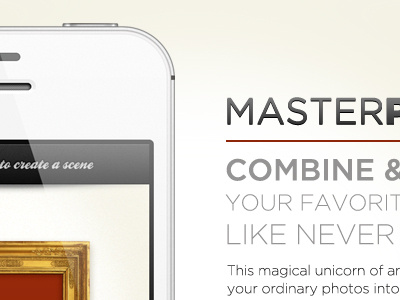 Masterpieces App - Teaser Website