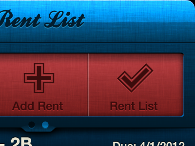 Collect Rent App - Revised Buttons & Pager app ios iphone ui