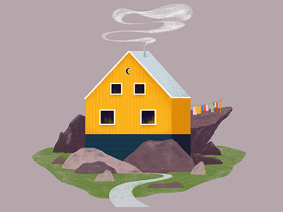 Greenlandic House / Yellow illustration