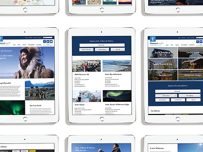 Nunavut Tourism branding design interaction web website