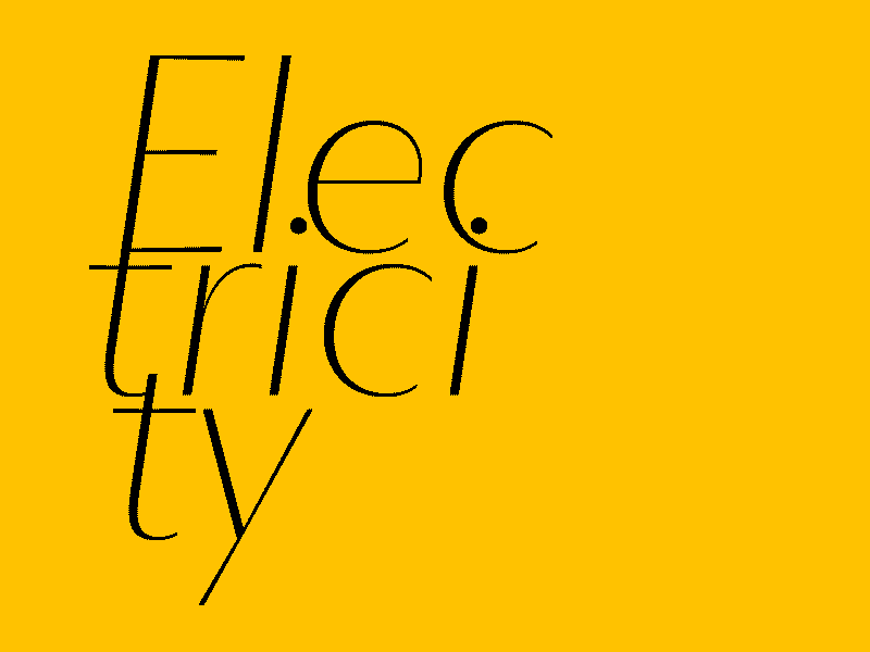 Electricity loop rotating gif silk city yellow electricity dua lipa high contrast typography