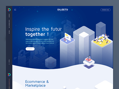 Dileets UI/UX homepage