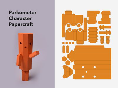 Parkemeter | Character Papercraft Design character design vector