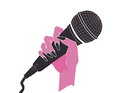 Female Comedian Spot Illustration